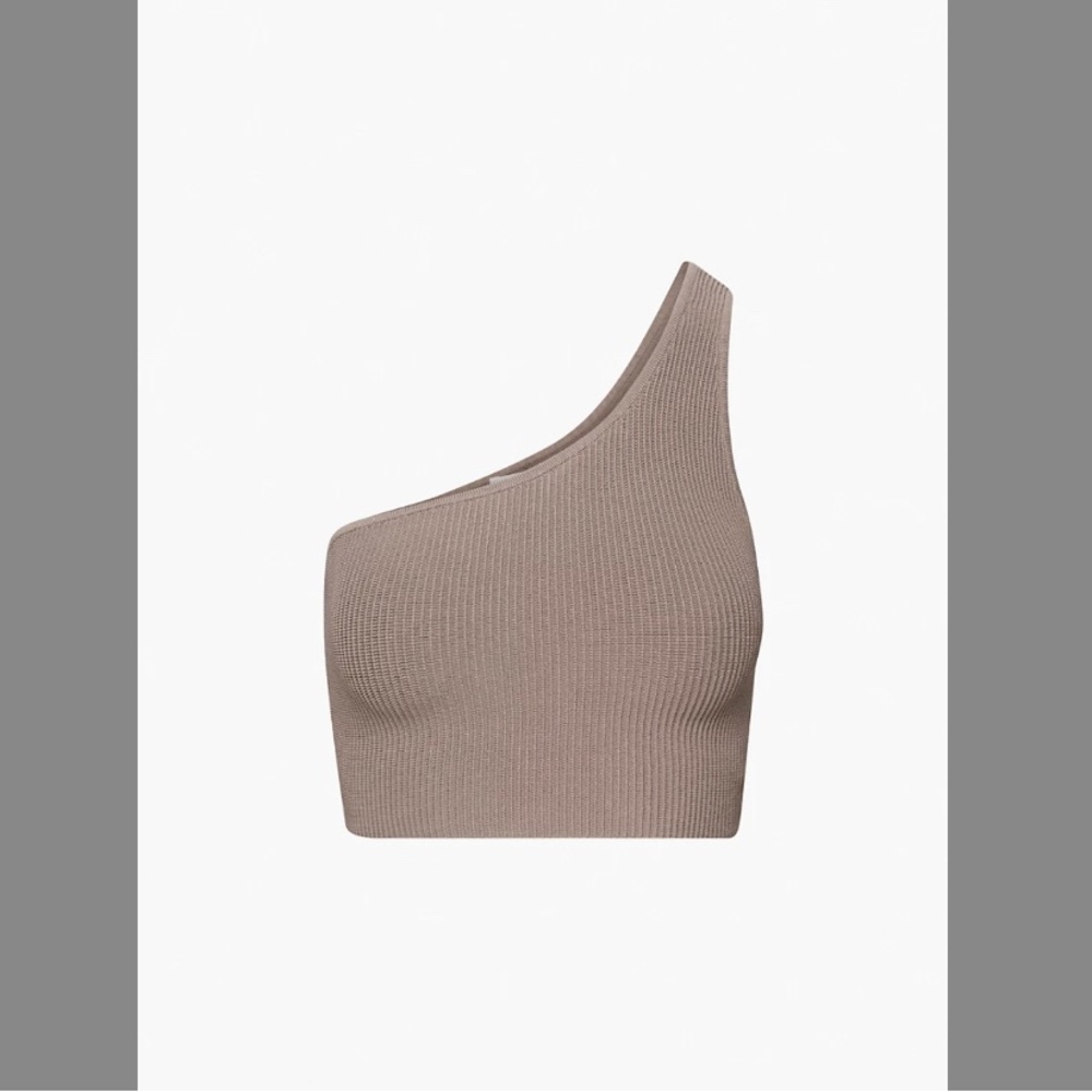 Aritzia Babaton Sculpt Knit One-Shoulder Cropped Tank size Medium